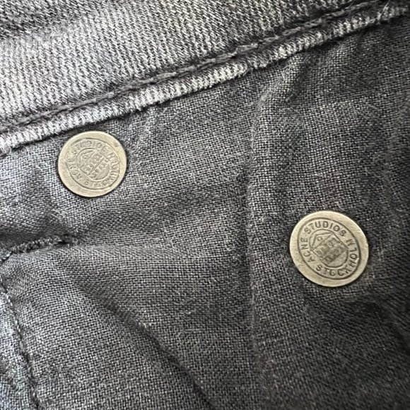 ACNE STUDIOS "Skin 5 Used Black" mid-rise skinny jeans - Picture 9 of 11